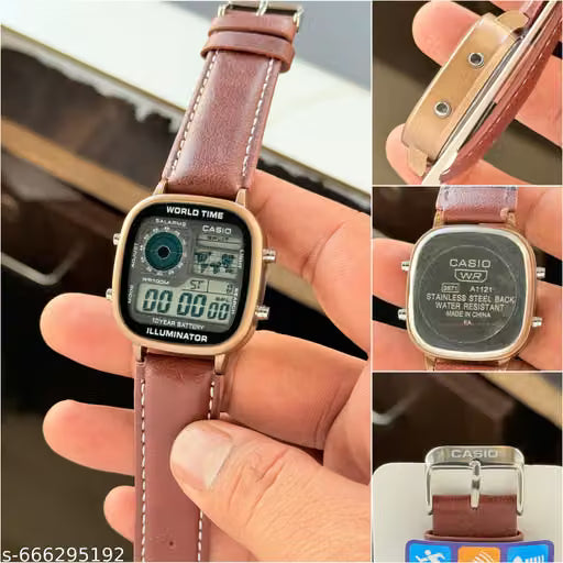 Montre Casio Vintage World Time Cuir | Sa3tiDz