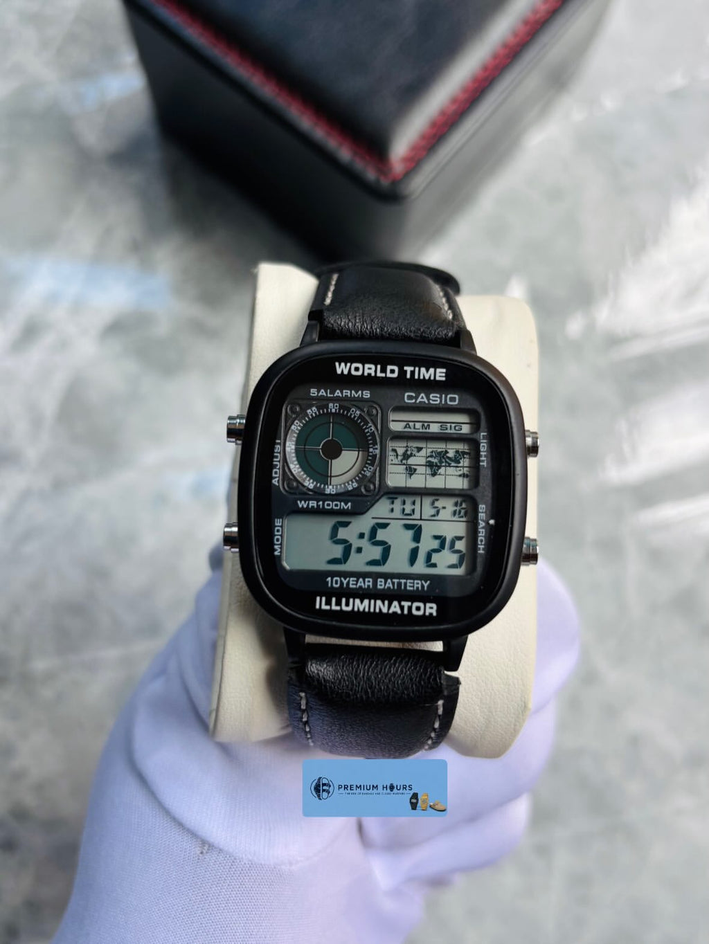 Montre Casio Vintage World Time Cuir | Sa3tiDz