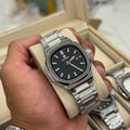 POEDAGAR Montre Homme Cadran Carré en Acier