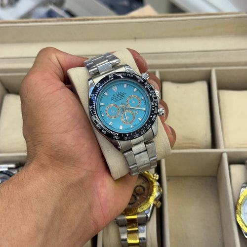 Montre Rlex Chronographe Homme Sport Élégance – Acier Inoxydable